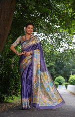 Load image into Gallery viewer, Tussar Kalamkari Silk (Premium Quality Soft Silk)