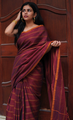 Load image into Gallery viewer, Kesariya - केसरिया (Premium Narayanpet Handloom Pure Cotton)