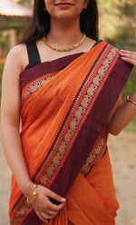 Load image into Gallery viewer, Orange - ഓറഞ്ച് (Premium Narayanpet Handloom Pure Cotton)