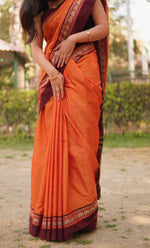 Load image into Gallery viewer, Orange - ഓറഞ്ച് (Premium Narayanpet Handloom Pure Cotton)
