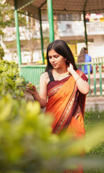 Load image into Gallery viewer, Orange - ഓറഞ്ച് (Premium Narayanpet Handloom Pure Cotton)