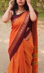 Load image into Gallery viewer, Orange - ഓറഞ്ച് (Premium Narayanpet Handloom Pure Cotton)