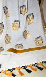 Load image into Gallery viewer, Shilpam - ശിൽപം (Traditional Kerala Cotton Saree)