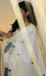 Load image into Gallery viewer, Indhu - ഇന്ദു (Traditional Onam Kasavu Saree)