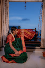 Load image into Gallery viewer, Vilasini - విలాసిని (Premium Handloom Gadwal Silk Cotton)