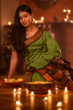 Load image into Gallery viewer, Bhumi - भूमि (Premium Handloom Checked Gadwal Silk Cotton)