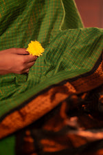 Load image into Gallery viewer, Bhumi - भूमि (Premium Handloom Checked Gadwal Silk Cotton)