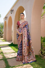 Load image into Gallery viewer, Banarasi Silk Paithani Patola (Premium Quality Soft Silk)