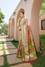 Load image into Gallery viewer, Banarasi Silk Paithani Patola (Premium Quality Soft Silk)