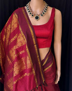 Load image into Gallery viewer, Vardhini - వర్ధిని(Premium Handloom Checked Gadwal Silk Cotton)