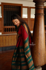 Load image into Gallery viewer, Shyama - श्यामा (Premium Handloom Gadwal Silk Cotton)