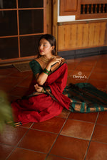 Load image into Gallery viewer, Shyama - श्यामा (Premium Handloom Gadwal Silk Cotton)