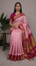 Load image into Gallery viewer, Devipriya - దేవిప్రియ (Premium Handloom Checked Gadwal Silk Cotton)