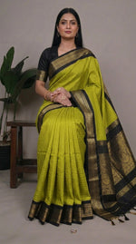 Load image into Gallery viewer, Dharmini - ధర్మిణి (Premium Handloom Checked Gadwal Silk Cotton)