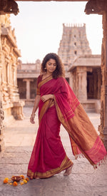 Load image into Gallery viewer, Red Beauty (Narayanpet Handloom Cotton)