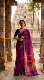 Load image into Gallery viewer, Pink Skies (Narayanpet Handloom Cotton)