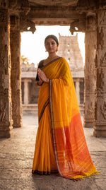 Load image into Gallery viewer, Yellow Mango (Narayanpet Handloom Cotton)