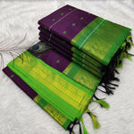 Load image into Gallery viewer, Subhalekshmi - ಶುಭಲಕ್ಷ್ಮಿ (Rare Colour Combo Handloom Gadwal Silk Cotton)