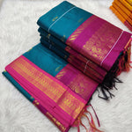 Load image into Gallery viewer, Chalanattai - చలనాట (Rare Colour Combo Handloom Gadwal Silk Cotton)