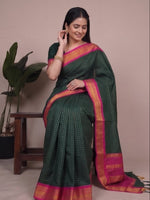 Load image into Gallery viewer, Prithvi - पृथ्वी (Premium Handloom Checked Gadwal Silk Cotton)