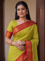 Load image into Gallery viewer, Prasitha - பிரசிதா (Premium Handloom Checked Gadwal Silk Cotton)