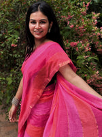 Load image into Gallery viewer, Magenta Rainbow (Premium Khadi Handloom Cotton)