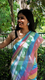 Load image into Gallery viewer, White Rainbow (Premium Khadi Handloom Cotton)