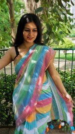 Load image into Gallery viewer, White Rainbow (Premium Khadi Handloom Cotton)