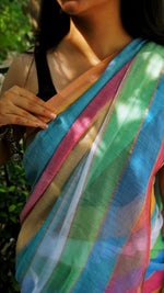 Load image into Gallery viewer, White Rainbow (Premium Khadi Handloom Cotton)