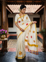 Load image into Gallery viewer, Manohari - മനോഹരി (Traditional Onam Kasavu Saree)