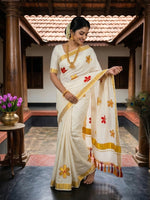 Load image into Gallery viewer, Manohari - മനോഹരി (Traditional Onam Kasavu Saree)