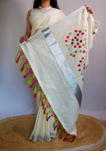 Load image into Gallery viewer, Aralli - അരളി (Traditional Onam Kasavu Saree)