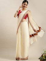 Load image into Gallery viewer, Vanaja - വനജ (Traditional Onam Kasavu Saree)