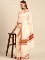 Load image into Gallery viewer, Thaamara - താമര (Traditional Onam Kasavu Saree)