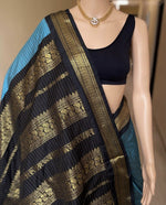 Load image into Gallery viewer, Kattam - കാട്ടം (Rare Colour Combo Handloom Gadwal Silk Cotton)