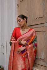 Load image into Gallery viewer, Multi-Colour Banarasi Silk (Premium Quality Soft Silk)