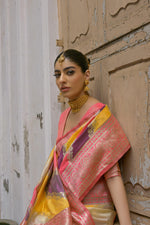 Load image into Gallery viewer, Multi-Colour Banarasi Silk (Premium Quality Soft Silk)