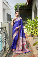 Load image into Gallery viewer, Banarasi Silk Paithani (Premium Banarasi Paithani Silk)