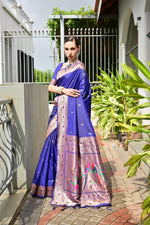 Load image into Gallery viewer, Banarasi Silk Paithani (Premium Banarasi Paithani Silk)