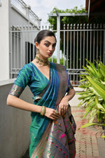 Load image into Gallery viewer, Banarasi Silk Paithani (Premium Banarasi Paithani Silk)