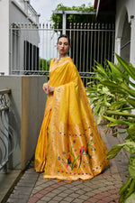 Load image into Gallery viewer, Banarasi Silk Paithani (Premium Banarasi Paithani Silk)