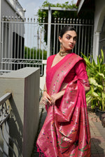 Load image into Gallery viewer, Banarasi Silk Paithani (Premium Banarasi Paithani Silk)
