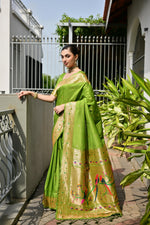 Load image into Gallery viewer, Banarasi Silk Paithani (Premium Banarasi Paithani Silk)