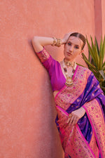 Load image into Gallery viewer, Banarasi Silk Paithani (Premium Quality Soft Silk)