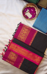 Load image into Gallery viewer, Jamandhi - జామంధి (Premium Handloom Checked Gadwal Silk Cotton)