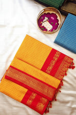 Load image into Gallery viewer, Maayili - मायिली (Premium Handloom Checked Gadwal Silk Cotton)