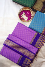 Load image into Gallery viewer, Chandra - சந்திரா (Premium Handloom Checked Gadwal Silk Cotton)