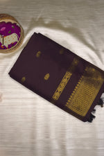 Load image into Gallery viewer, Kaapi - காபி (Premium Handloom Gadwal Silk Cotton)