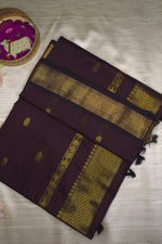 Load image into Gallery viewer, Kaapi - காபி (Premium Handloom Gadwal Silk Cotton)