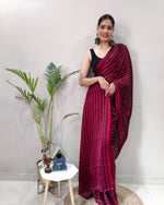 Load image into Gallery viewer, Gorgeous Red (1 Minute Ready To Wear Saree)